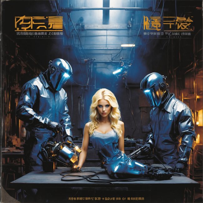 Leonardo_Diffusion_XL_CD_album_cover_two_working_men_are_weldi_0